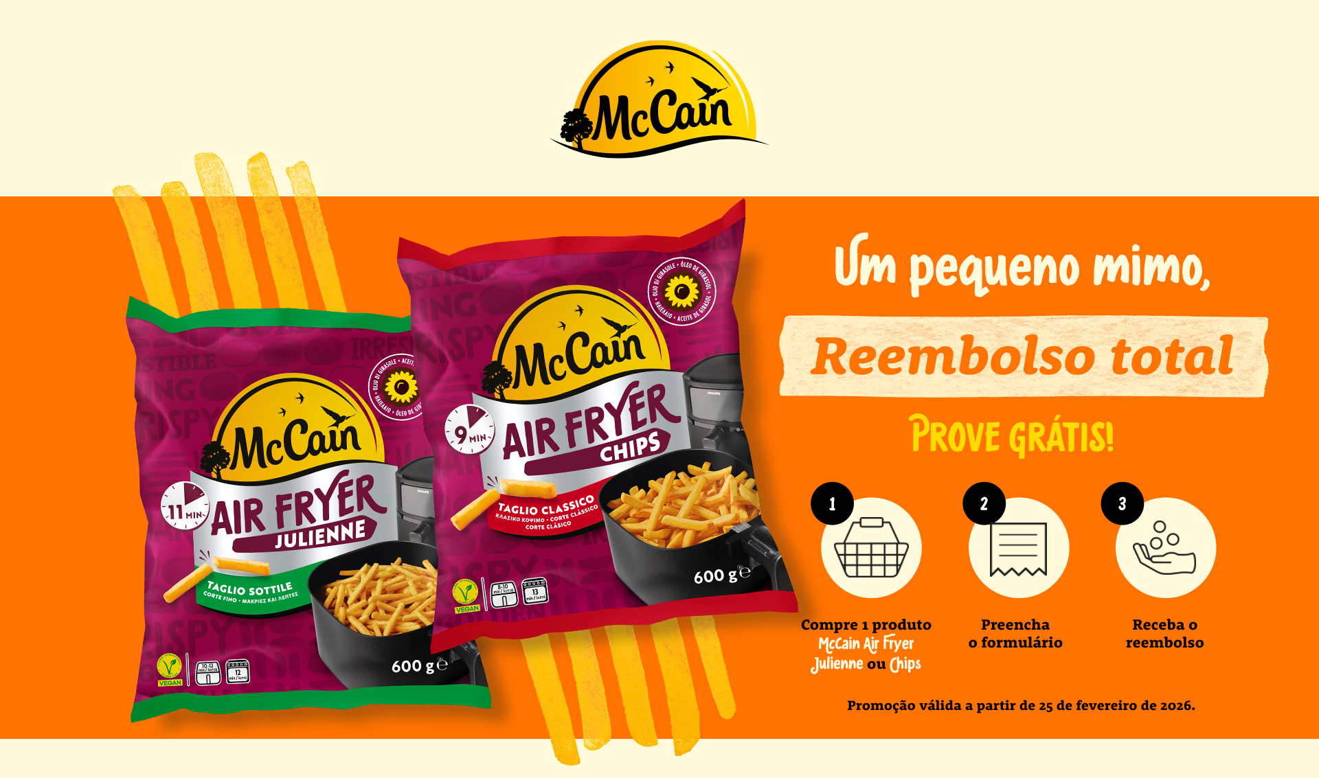 Batatas McCain Airfryer GRÁTIS no Continente!