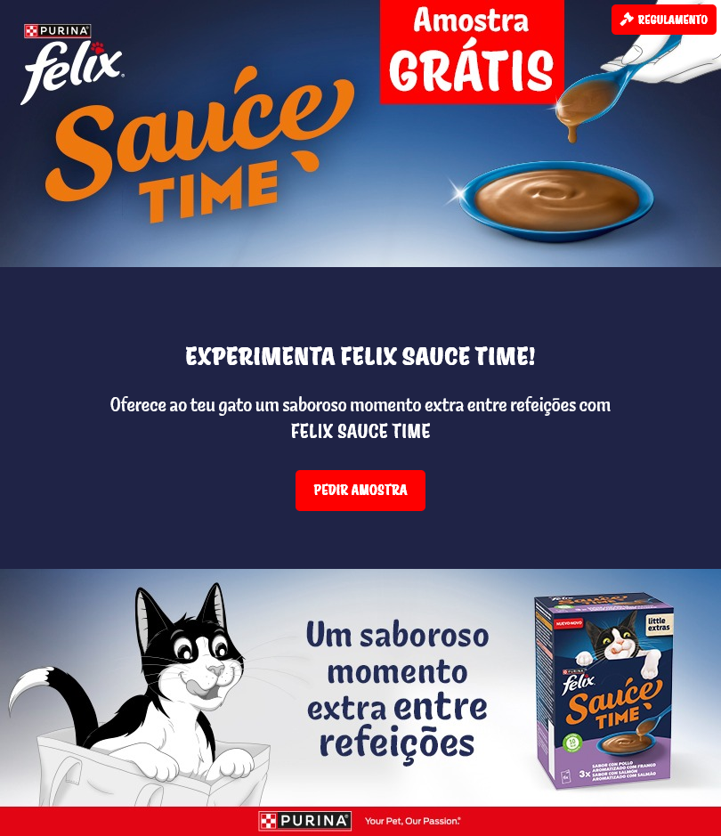 Amostra Grátis: FELIX Sauce Time para Gato