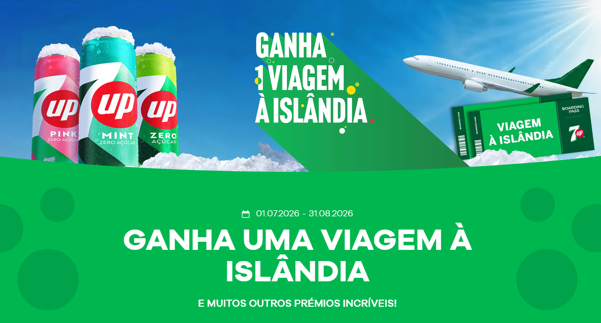 Ganha uma Viagem à Islândia com a 7UP (e outros prémios diários)