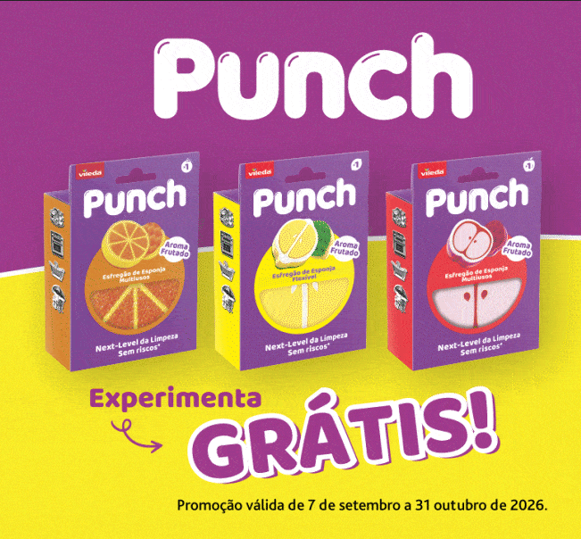 ESFREGÃO VILEDA PUNCH GRÁTIS!