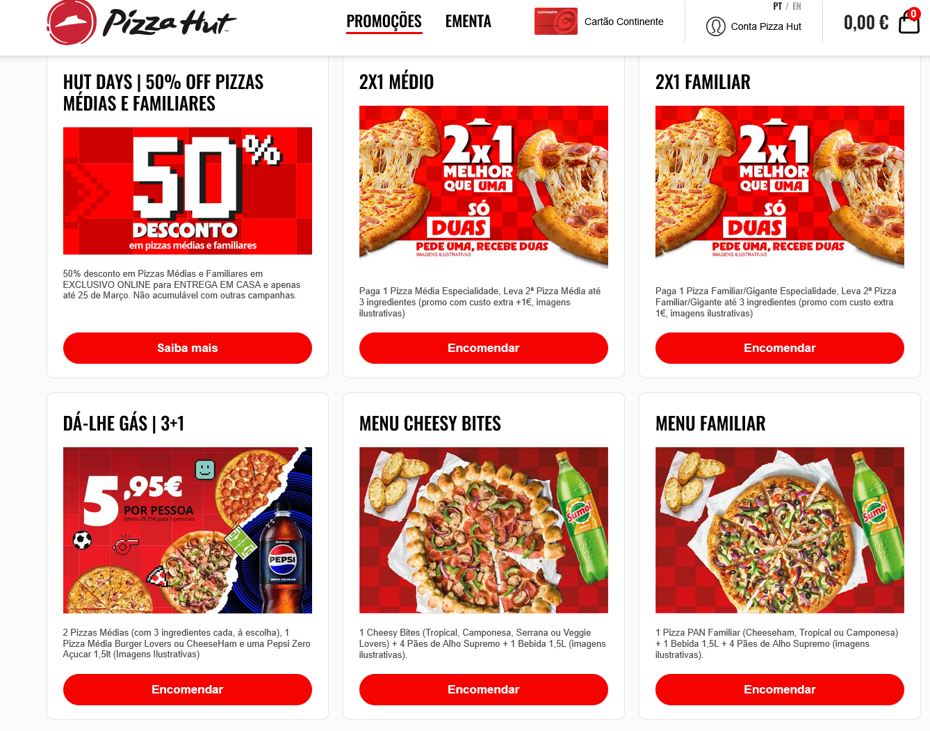 Pizza Hut — Promoções